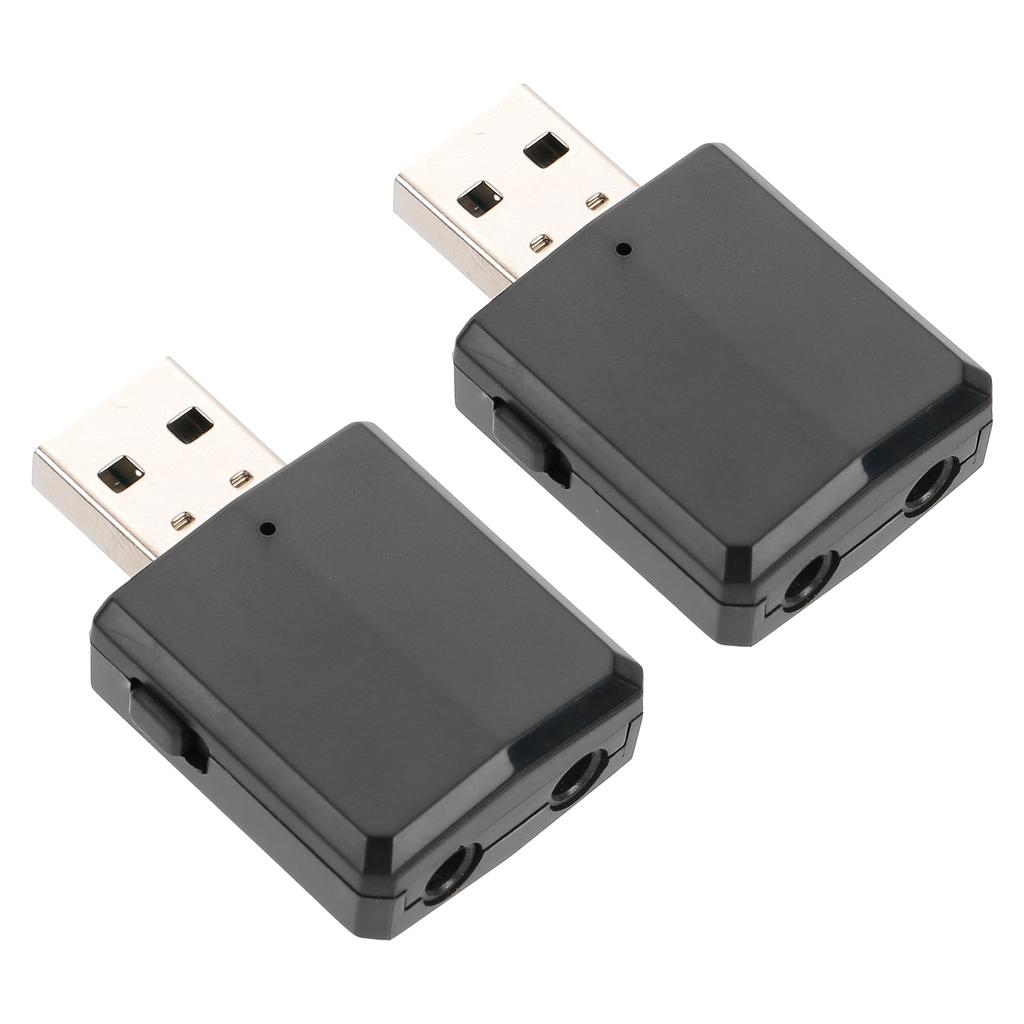 2Pcs Bluetooth 5.0 Audio Transmitter Receiver 2 in 1 Adapter for TV Car Computer