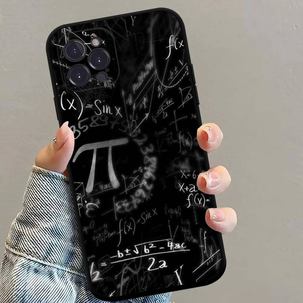 Physics Chemical Mathematics Anime Black Soft Silicone Phone Case For Iphone17 Air 16 15 14 13 12 11 Mini Pro Max Plus