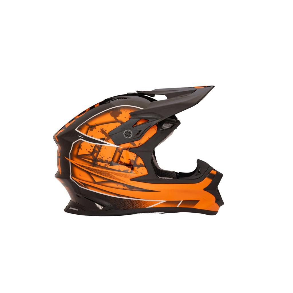 ZEALOT Mud Jumper II Carbon Hybrid Graphic Off-Road Helmet, Standard, Orange, XXL, 63-64cm (MJC0017/XXL)