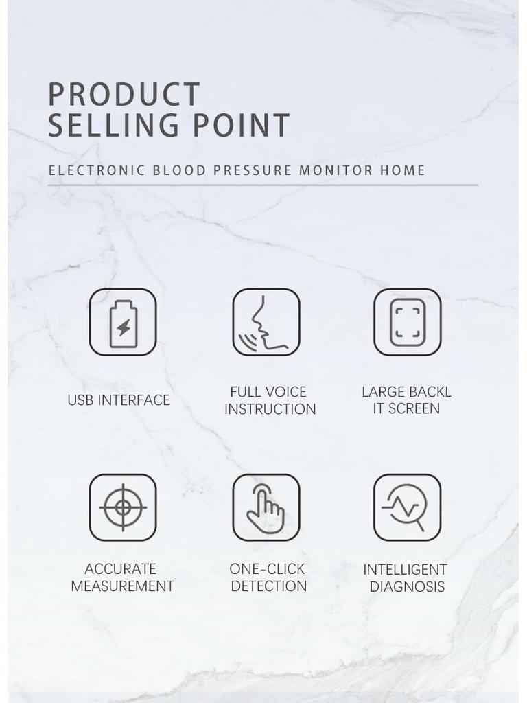 High Precision Automatic Wrist Blood Pressure Monitor for Home Use