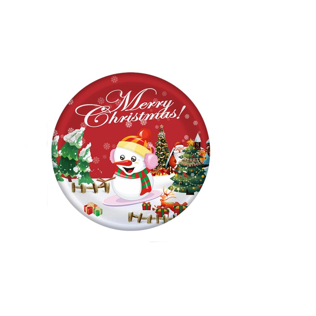 Christmas Themed Party Decoration, Christmas Snowman Paper Cup, Paper Tray, Knife, Fork, Spoon