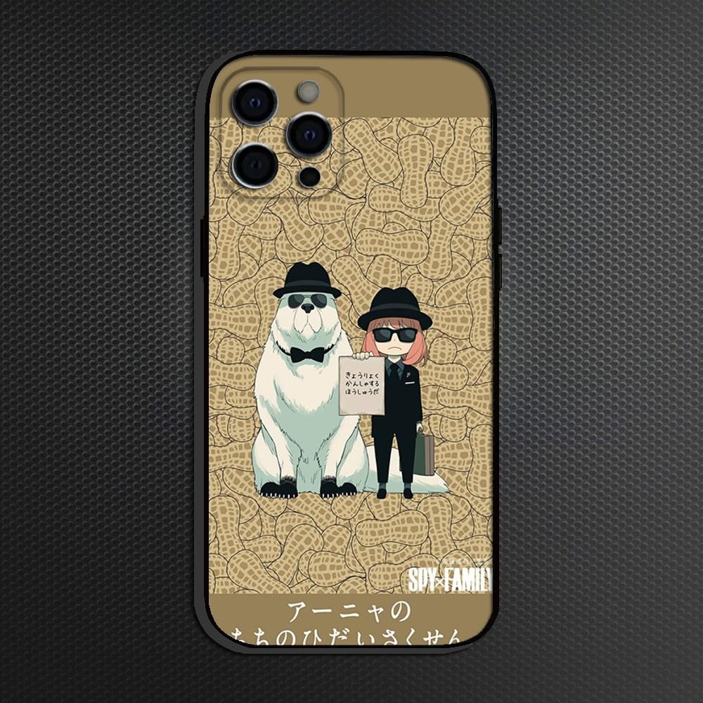 Anime S-Spy x Family Handyhülle Für iPhone 16,15,14,13,12,11 Plus,Pro Max,XS,X,XR,SE Weiches Silikon Schwarze Hülle