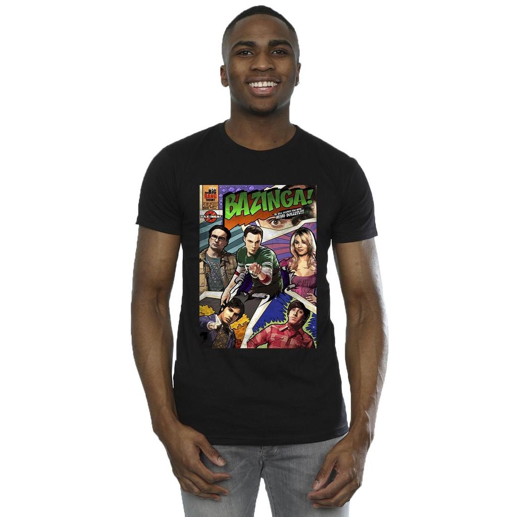 The Big Bang Theory Mens Bazinga Cover T-Shirt