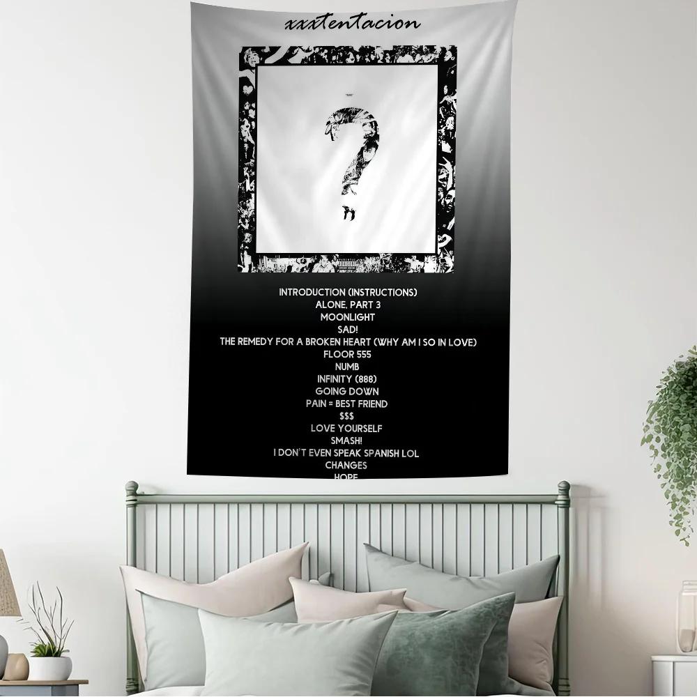 Hip Hop ZXXXTentacion Anime Tapestry Hippie Flower Wall Carpets Dorm Decor Cheap Hippie Wall Hanging