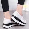 Genuine Leather Wedges Heels Shoes Fashion 5cm Platform Shoes Women Non-slip Walking Loafers