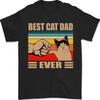 Best Cat Dad Ever Funny Father Day T-Shirt Men 100% Cotton