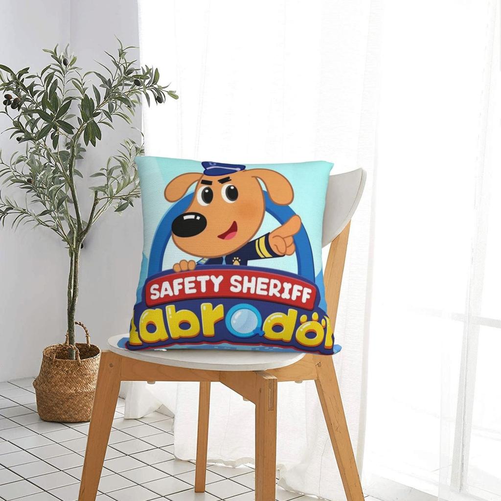 Sheriff Labrador Pillowcase Cushion Comfort Throw Pillow Sofa Decorative Cushions Used for Home Bedroom Living Room