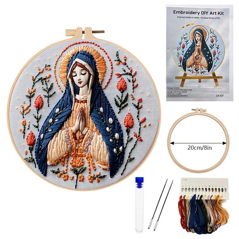 Nativity Embroidery Kit, Stitch The Holy Story, Christian Nativity Scene Embroidery Craft Kit For Beginner Cross Stitch Kits