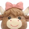 Highland Cow Figurine for Tabletop Decoration, Resin Animal Sculpture Garden And Living Space
