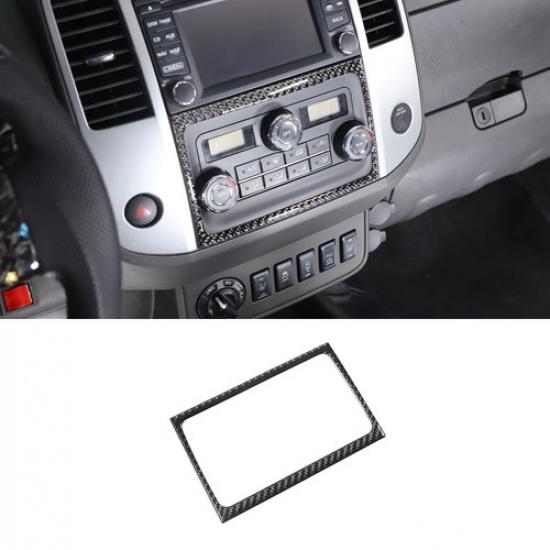 Carbon Fiber Console Air condition Panel Cover Trim For Nissan Frontier 2009-17