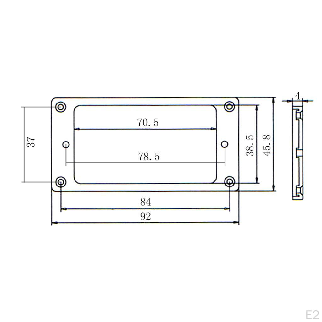 2pcs Plastic Flat Pickup Mounting Ring Frames for Electric Guitar