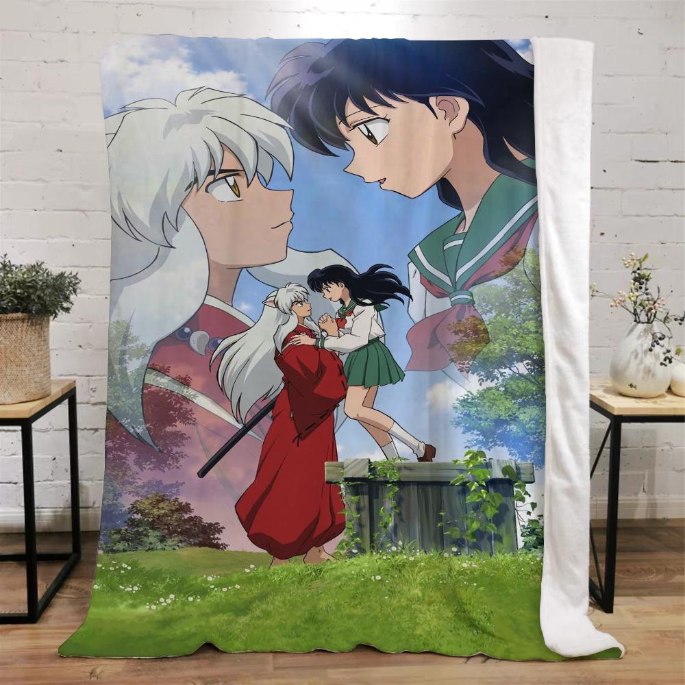Inuyasha Warm Winter Blankets for Sofa Cover Blanket Bed Throw Luxury Bedding Beach Towel Knitted Plaid Home and Decoration Knee