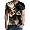 Men's Marvel Deadpool 3D Printed T-shirt with Harajuku Style Personalized Print Summer Short Sleeved Loose and Breathable