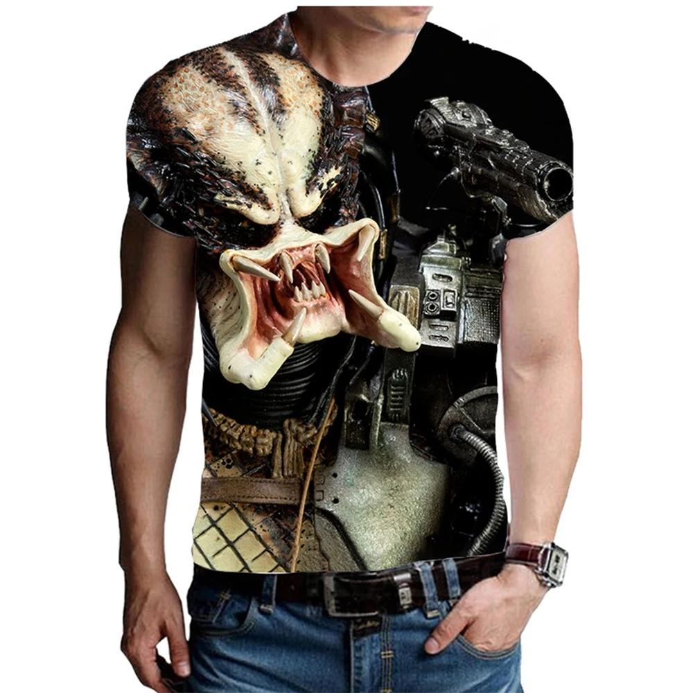 Men's Marvel Deadpool 3D Printed T-shirt with Harajuku Style Personalized Print Summer Short Sleeved Loose and Breathable