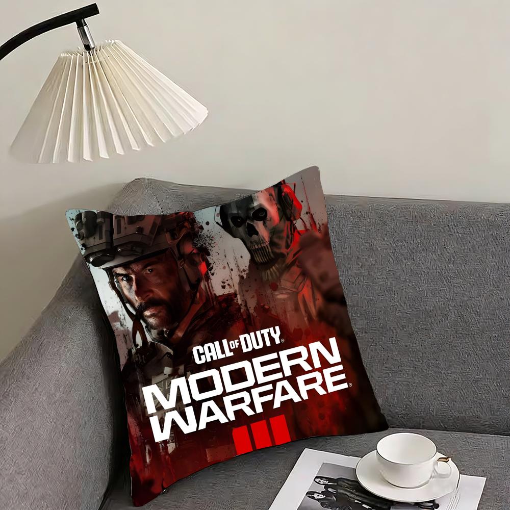 Game C-Call of D-Duty Black Ops Cushion Cover Reversible Plush Pillow Cover – For car, sofa, bedroom, perfect as a gift.