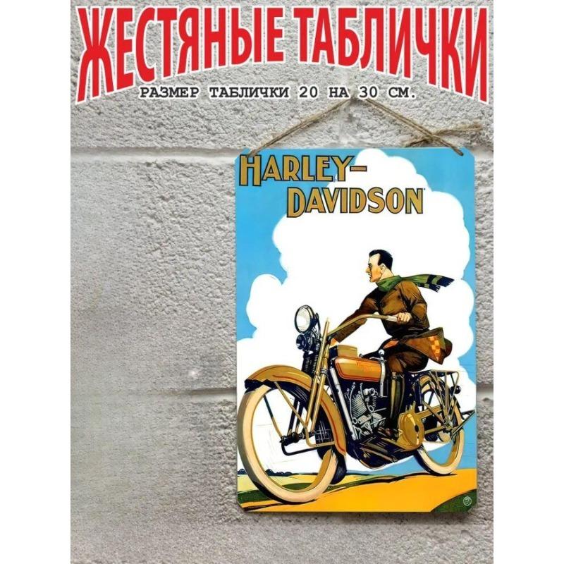 Motorcycle Metal Wall Art 20x30cm, Vintage Bike Decor Plaque