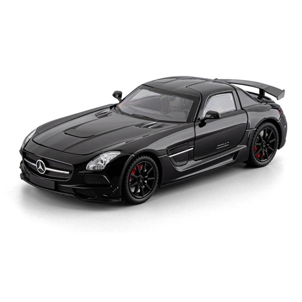 

1/24 Benz SLS AMG Supercar Alloy Model Car Toy Diecasts Metal Casting Sound and Light Car Toys for Children Vehicle чорний