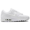 Nike Air Max 90 White Metallic Silver Women Sneakers Blue-Joy FV0949-100
