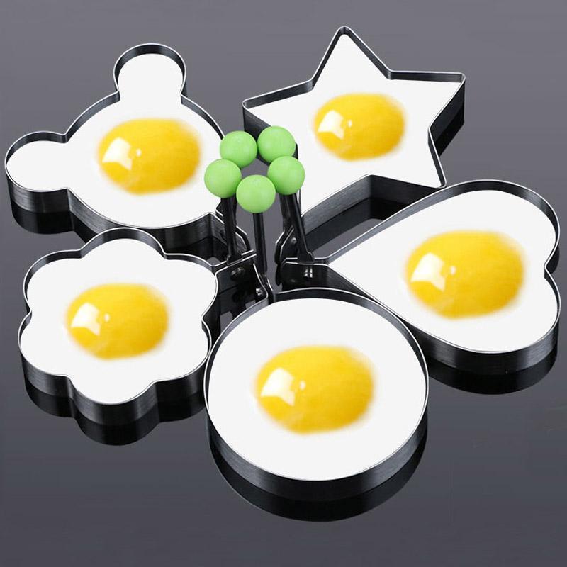 Stainless Steel Fried Egg Shaper Mould Maker Breakfast Baking Pancake Mold Creative Cake Tool Baking Cooking Kitchen Gadgets