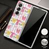 Bow Ties Print Case For Samsung Z Fold 8 Ultra 7 6 5 Luxury Plating Leather Skin Hard Phone Cover For Galaxy Z Fold8 Fold7 Fold6