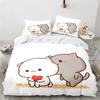 Premium Cartoon Peach Cat Duvet Cover Goma Cute Cats Duvet Cover Interesting Cat Queen King Size For Children Girls Bedroom Decorations
