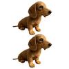 2Pcs Emotional Support Dachshund Plush Toy Soft Stuffed Animal Couch Companion for Stress Relief