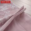 A Set of Nuan Series Hollow Star Blackout Curtain and Lace Sheer Curtains Integrated Gauze Curtain and Curtain for Living Room Bedroom Home Decor
