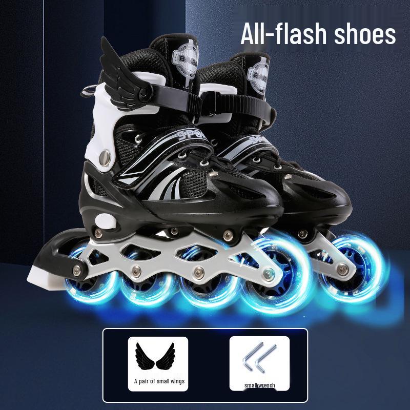 Kids' Inline & Ice Skates Set for Ages 3-15 - Beginner Rollerblades for Boys & Girls