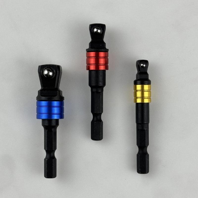 Versatility 3Piece Oscillating Socket Adapter Set 1/4inch Flexible Shank Perfect For Professional And DIY Drilling Need