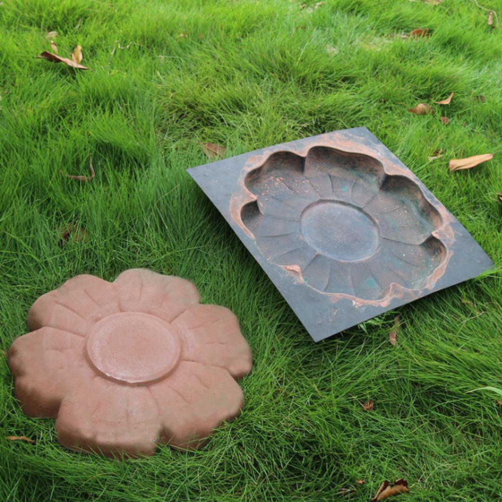 Garden Decorative Stepping Stone Flower Mould Pavement DIY  Tool