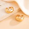 IngeSight.Z 2026 Punk Unique C-Shaped Metal Water Drop Cartilage Ear Clip Women Trendy Gold Color Earring Cuff Jewelry Gift
