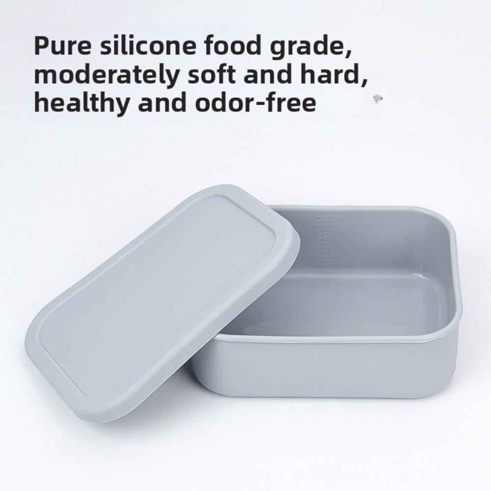 With Lid Microwave Oven Lunch Box 300/700/1300/2100ML Storage Box Silicone Lunch Box  Student