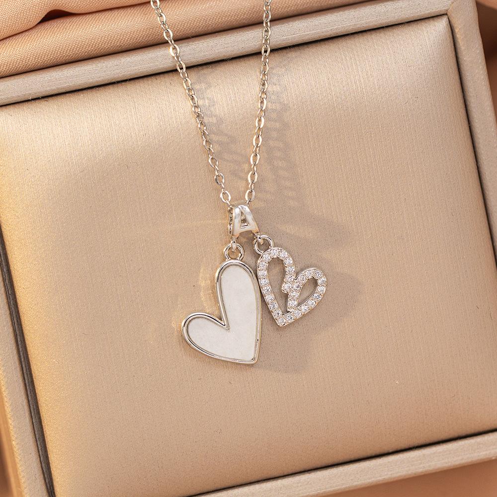 [Titanium Steel] Necklace Women's Copper Micro-inlaid Electroplating Advanced Sense Delicate Clavicle Chain Jewelry