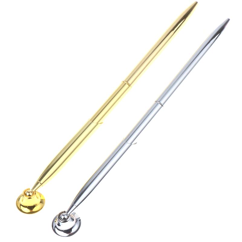Retro Metal Ballpoint Pen Set With Heavy Duty Base Stand Long Lasting Ink for Office Wedding Signature Business Events