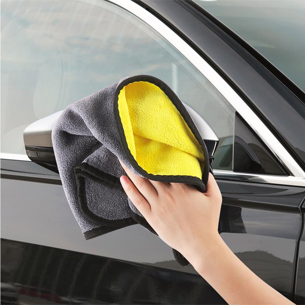 Microfiber Absorbent Car Cleaning Towels Double-Faced Plush Wash Towel For Chevrolet Cruze Spark Captiva Suburban Camaro Malibu