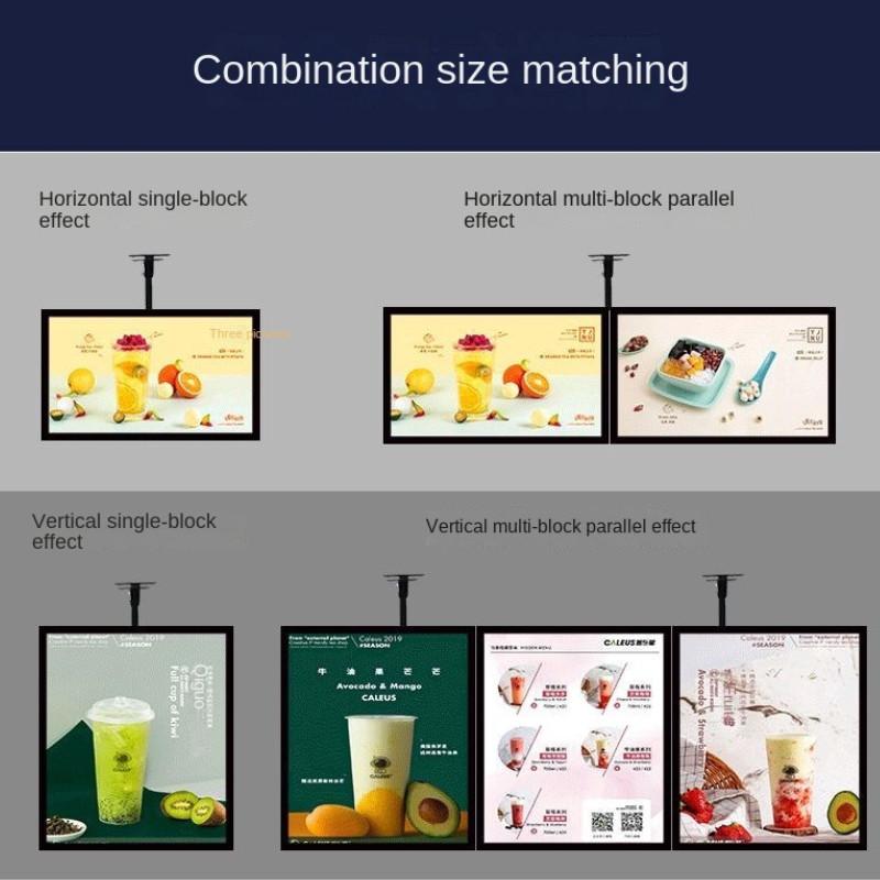 Veggmontert Reklamevisningstavle Stadion Hurtigmatrestaurant Hengende Lys LED-tavle Menyskilt Reklame