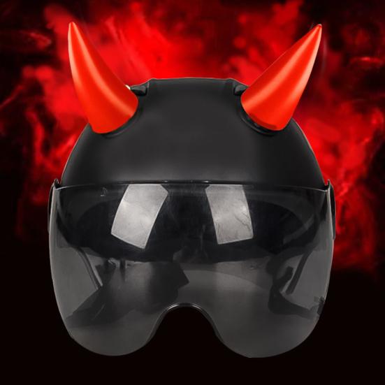 2Pcs Universal Glow Demons Horn Helmet Decoration for Night Riding Safety Personalized LED Helmet Lights USB Rechargeable Helmet Decoration