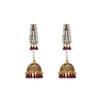 Bohemian Crystal Pearl Tassel Bell Stud Earrings - Indian Retro Style Fashion