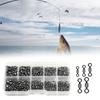 210lots Fishing Swivels Set with 5 Different Size Corrosions Resistant Metal Connectors for Professional Anglers