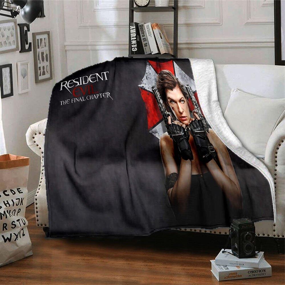 1pc Resident Evil 1 Blanket Soft Warm Throw for Home, Office, Travel All Season Cozy Bedding Gift, Office Cozy Accessory