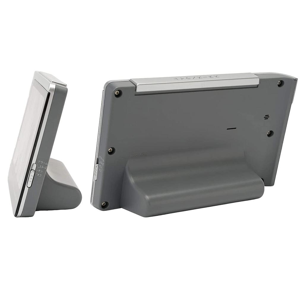 CASIO Alarm Clock Radio Clock Silver Digital Temperature Calendar Black DQD-240J-8JF