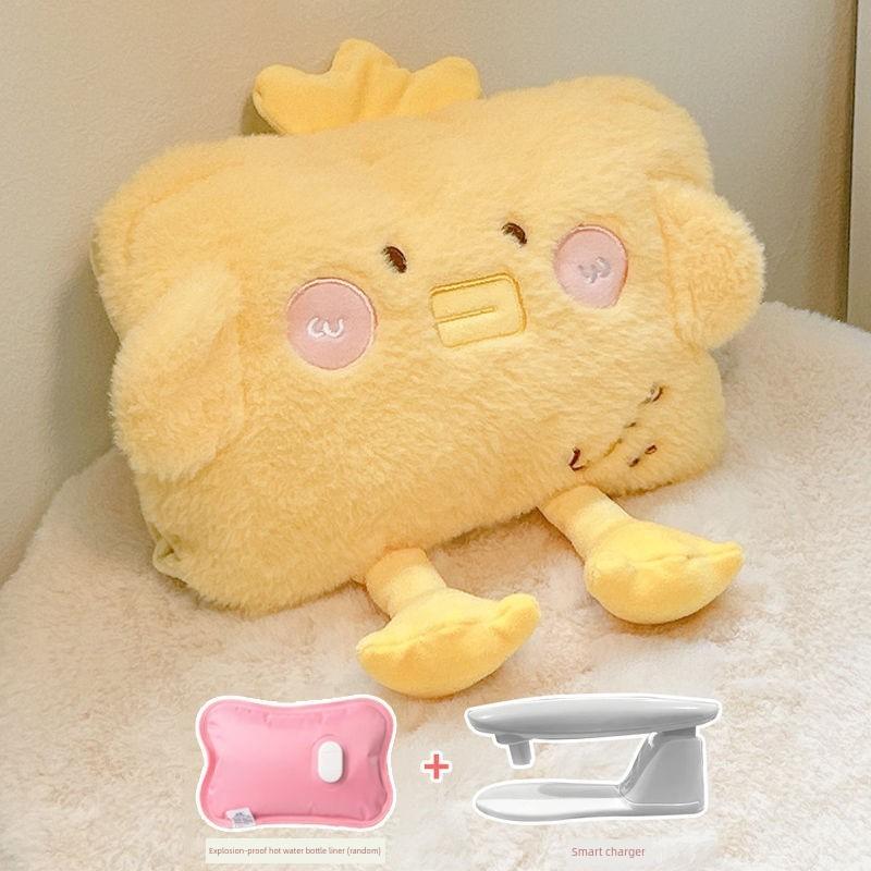 Rechargeable Hot Water Bottle, Explosion-Proof, Plush, Cute Hand Warmer, Winter Warming Blanket, Foot Warmer, Can Be Inserted into the Bed