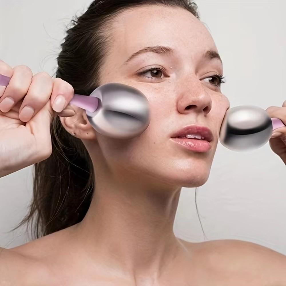 Stainless Steel Facial Ice Globes Puffiness Relief Cryo Facial Globes  Skin Therapy