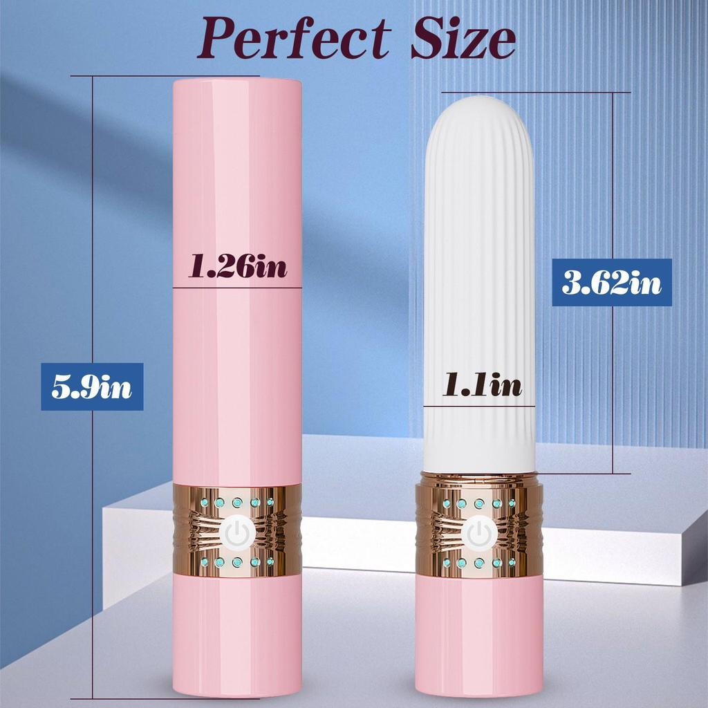 C310 Lippenstift Klitoris Vibrator & Zunge Leckendes Doppelkopf Massagegerät