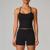 Women's European & American Yoga Set: Quick-Dry Fitness Shorts & Vest for Outdoor Running