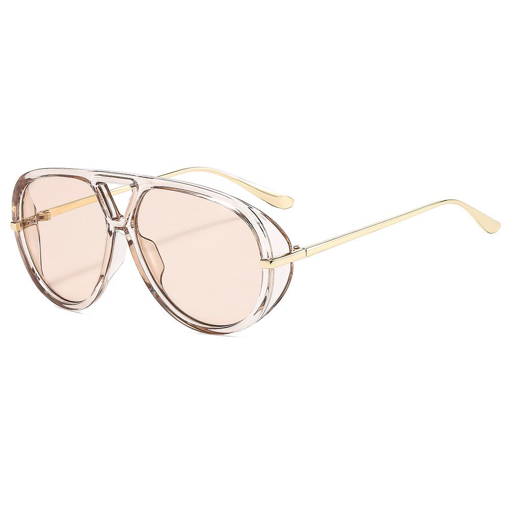 Irregular Large Frame Sunglasses Shades Pilot Multicolor Lenses Eyewear Leopard Print Lightweight Uv400 Sun Glasses Beachside
