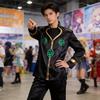 Kostým Giorno Giovanna z Jojo's Bizarre Adventure pro muže z polyesterové látky pro anime cosplay a vystoupení