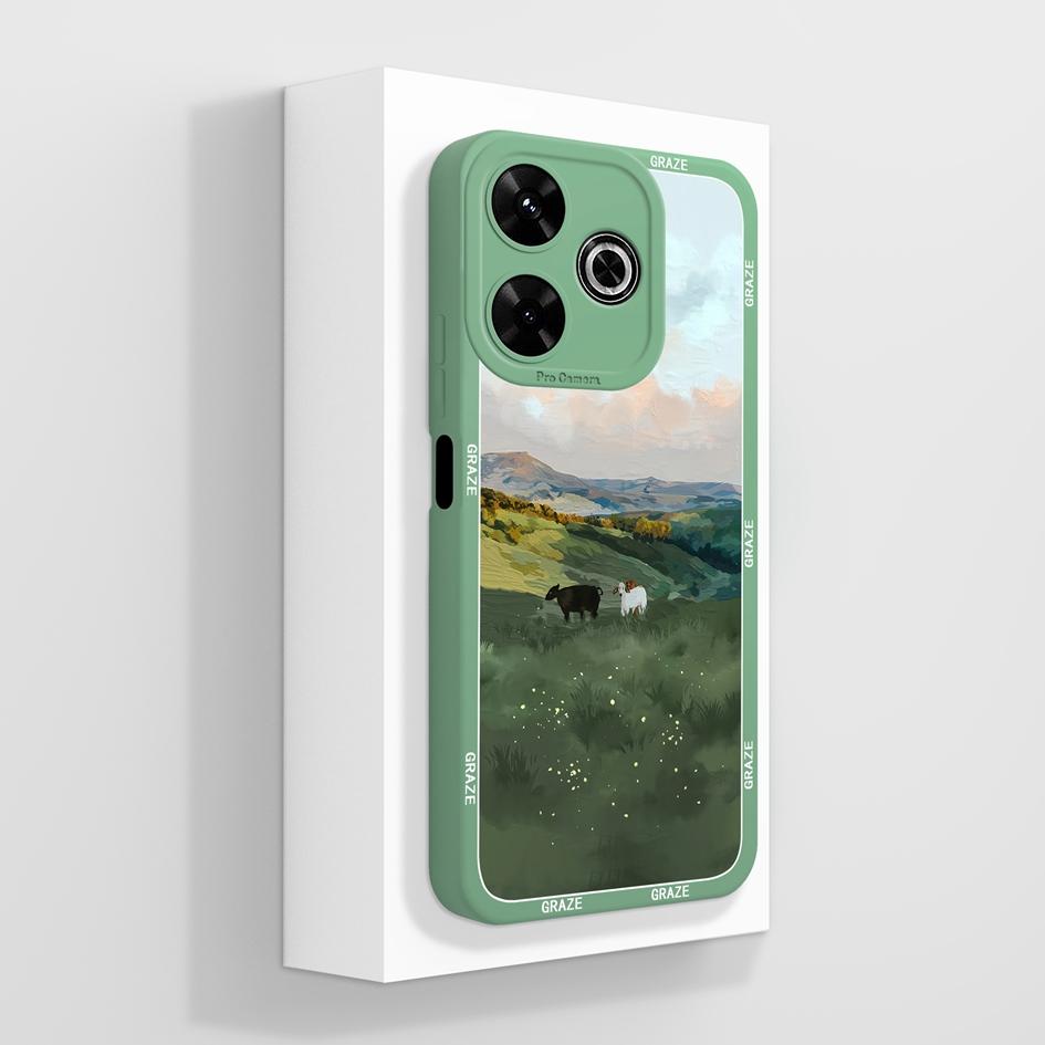 Pentru Redmi 12 13 14 13C 13R 14C 14R 4G 5G Huse Huse Flori cool Estetică Fluture Protecție pentru cameră Silicon lichid moale Potrivit pentru bara de protecție Redmi