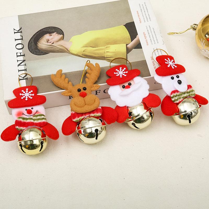 Christmas Tree Pendant Doll Bell Santa Claus Christmas Decoration Hug Gift Handmade Snowman Christmas
