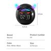 Niedlicher Wecker Bluetooth-Lautsprecher mit LED Digital TF Dualer Wecker Lautsprecher Heimdeko Kinderzimmer Schlaf Tischuhr